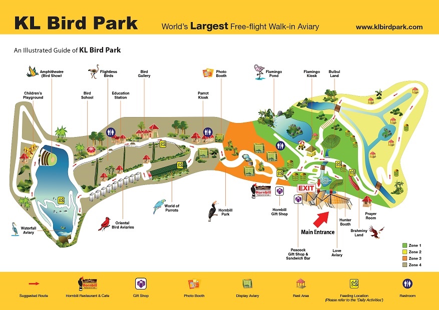 バードパークの地図