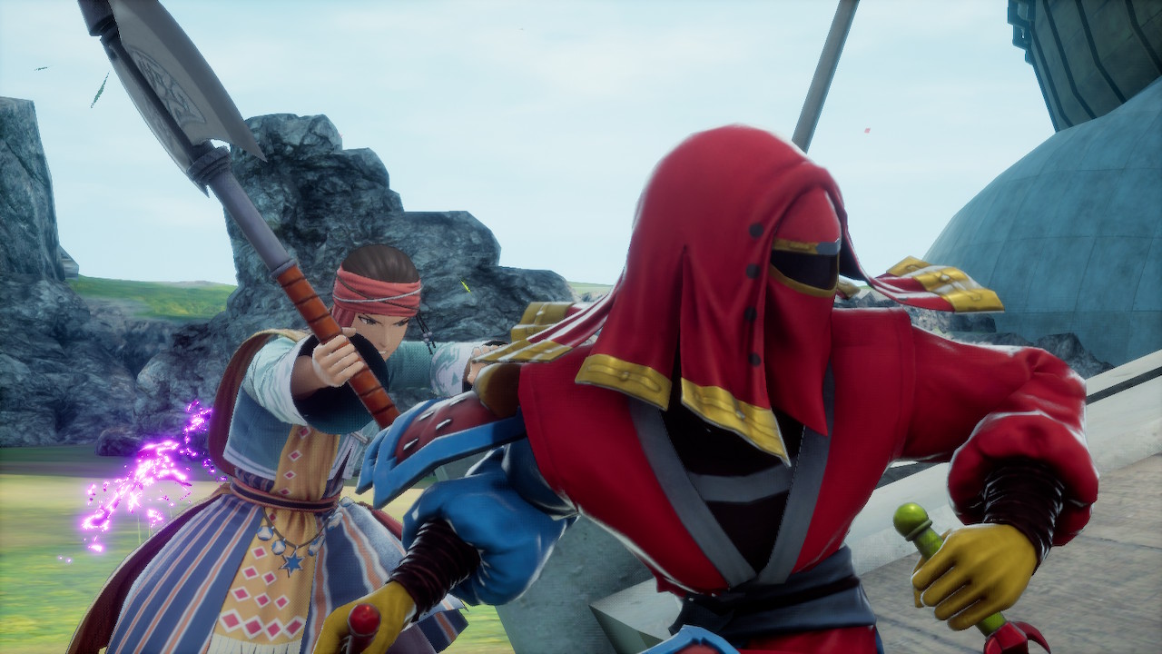 地上戦艦のモンスターと戦うノーマッド