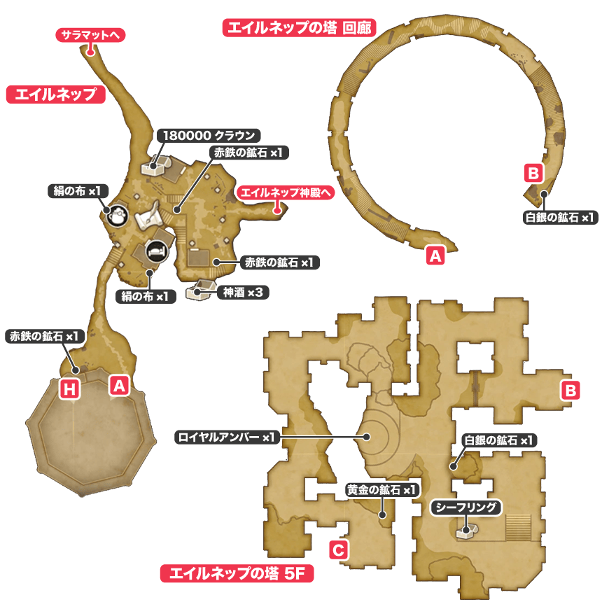 エイルネップのマップ